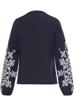 LASCANA Blouses-Embroidered Long Sleeve Blouse