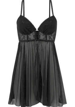 LASCANA Babydolls & Negligees-Embroidered Push Up Babydoll