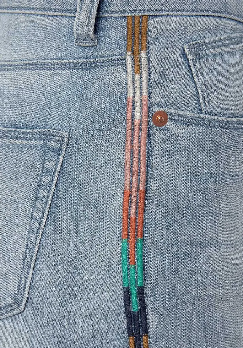 LASCANA Pants-Embroidered Side Trim Jeans