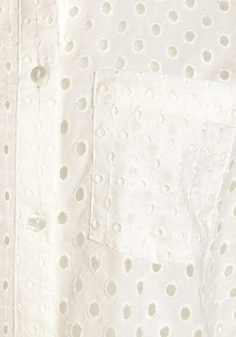 LASCANA Blouses-Eyelet Button Down Blouse