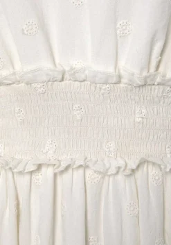 LASCANA Short Dresses-Eyelet Detail V-Neck Dress