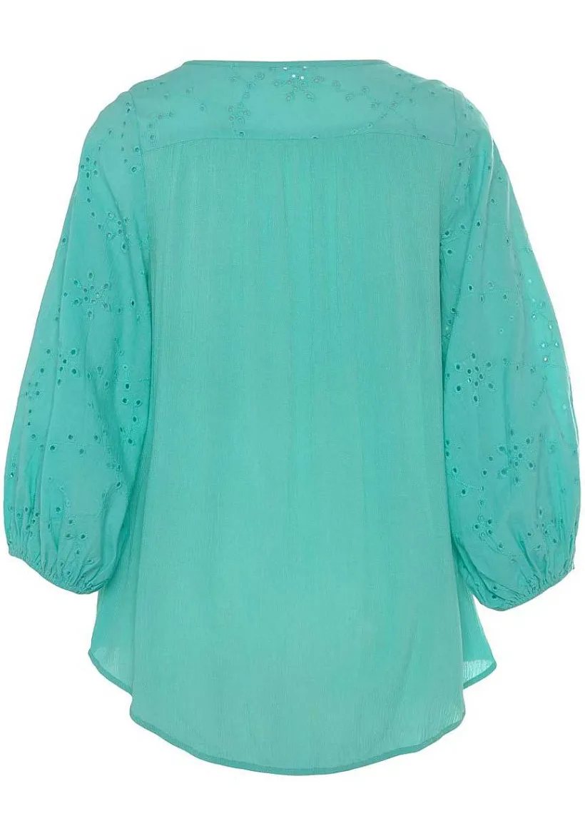 LASCANA Blouses-Eyelet Sleeve Blouse