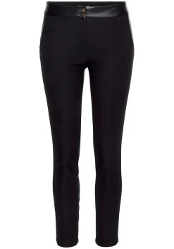 LASCANA Pants-Faux Leather Detail Pants