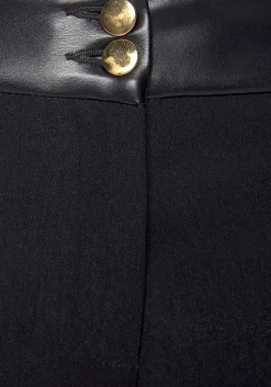 LASCANA Pants-Faux Leather Detail Pants