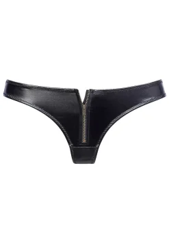 LASCANA Thongs-Faux Leather Zip Thong