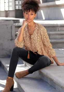 LASCANA Blouses-Floral Boho Blouse