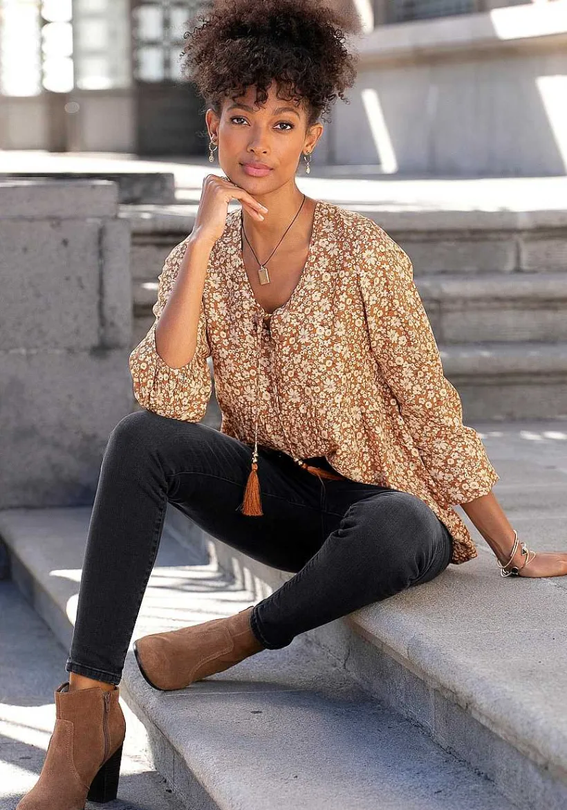 LASCANA Blouses-Floral Boho Blouse