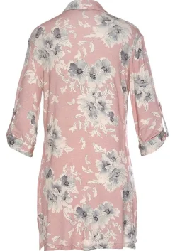 LASCANA Pajamas & Sets-Floral Button Up Sleep Shirt