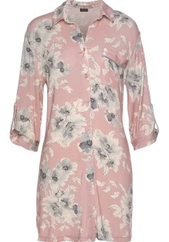 LASCANA Pajamas & Sets-Floral Button Up Sleep Shirt