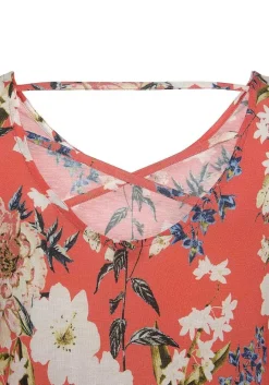 LASCANA Short Dresses-Floral Drop Waist Dress