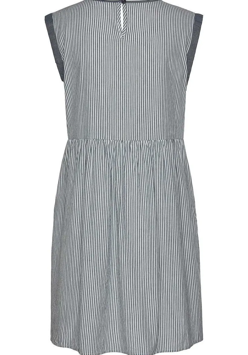 LASCANA Short Dresses-Floral Embroidered Stripe Dress