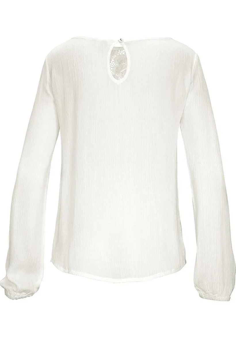 LASCANA Blouses-Floral Lace Insert Blouse