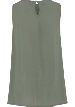 LASCANA Sleeveless Tops-Floral Lace Insert Top