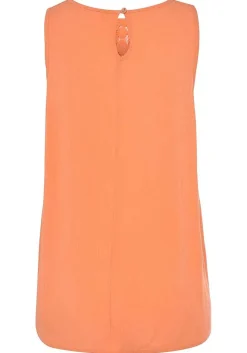 LASCANA Sleeveless Tops-Floral Lace Insert Top