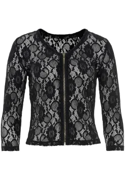 LASCANA Jackets-Floral Lace Zip Jacket