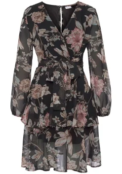 LASCANA Fall Dresses-Floral Long Sleeve Wrap Dress