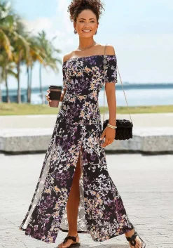 LASCANA Fall Dresses-Floral Off Shoulder Maxi Dress