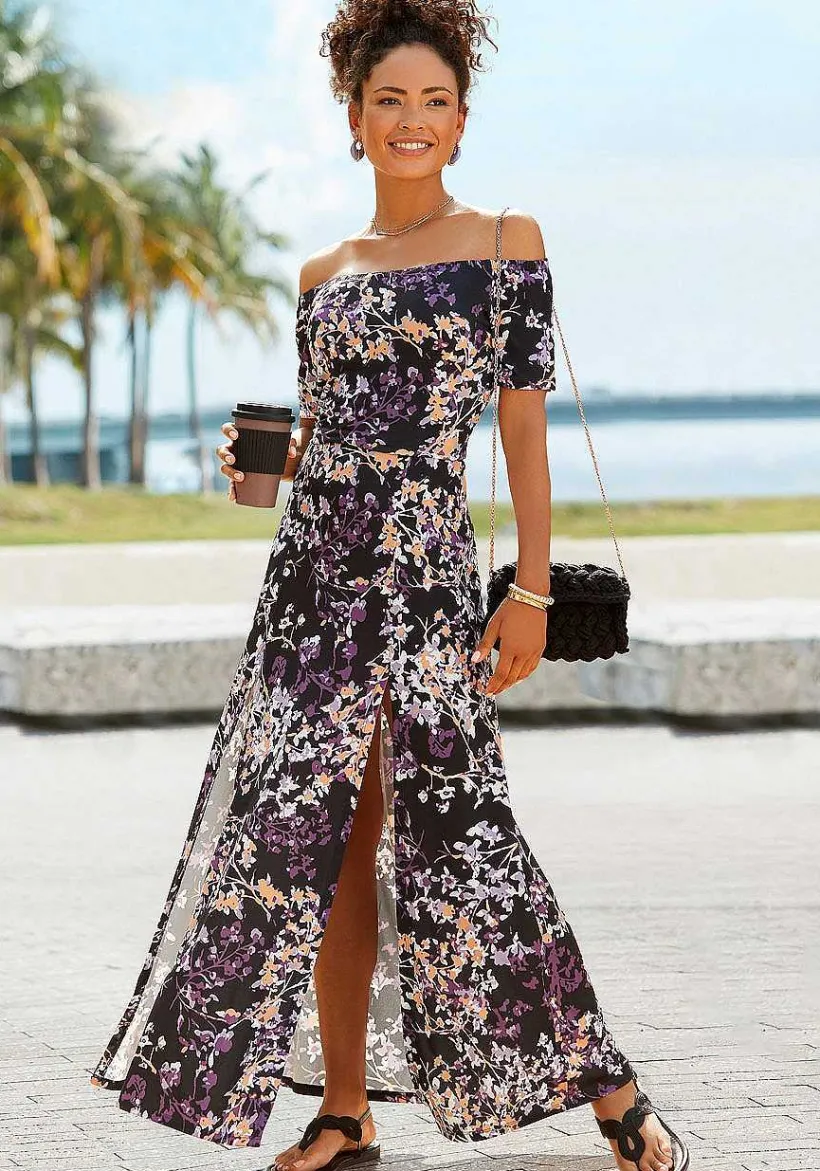 LASCANA Fall Dresses-Floral Off Shoulder Maxi Dress