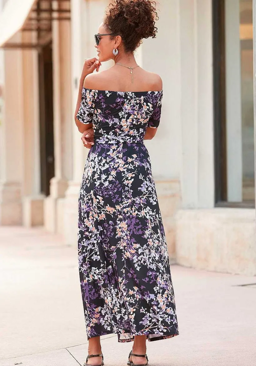 LASCANA Fall Dresses-Floral Off Shoulder Maxi Dress