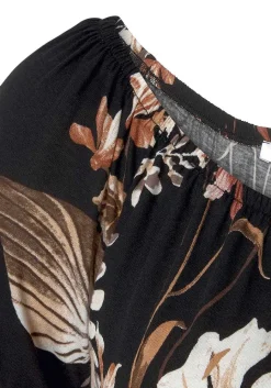 LASCANA Long Sleeve Tops-Floral Off Shoulder Top