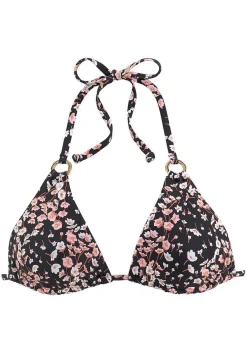 LASCANA Triangle-Floral O-Ring Triangle Bikini Top
