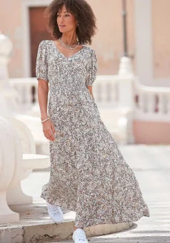 LASCANA Maxi Dresses-Floral Print Maxi Dress