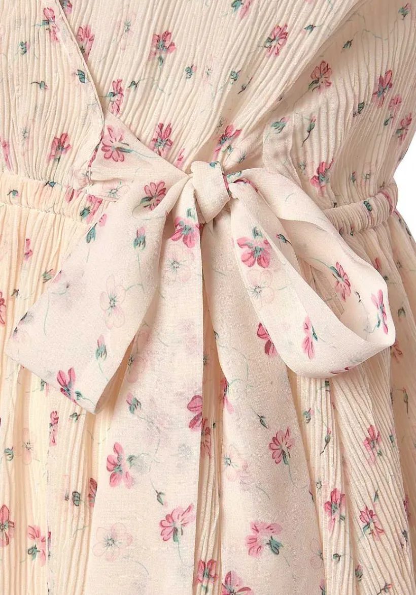 LASCANA Short Dresses-Floral Print V-Neck Dress