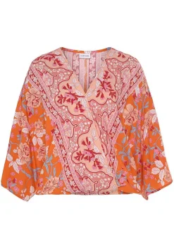 LASCANA Blouses-Floral Print Wrap Blouse