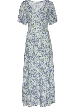 LASCANA Maxi Dresses-Floral Puff Sleeve Maxi Dress