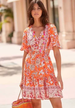LASCANA Sundresses-Floral Short Sleeve Dress