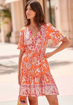 LASCANA Sundresses-Floral Short Sleeve Dress