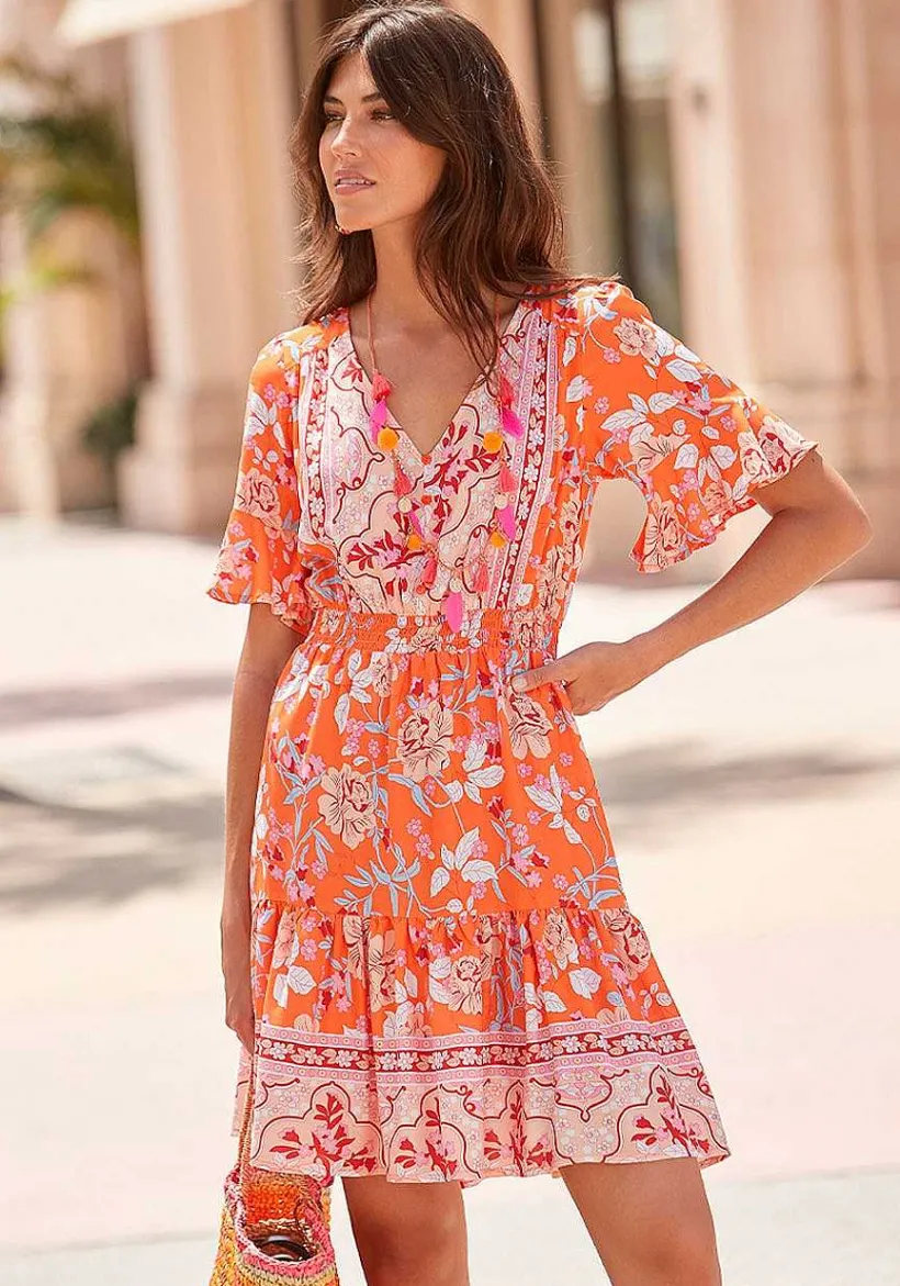 LASCANA Sundresses-Floral Short Sleeve Dress