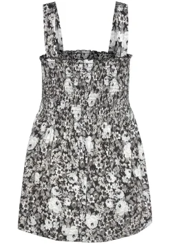 LASCANA Sleeveless Tops-Floral Smocked Top