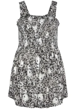 LASCANA Sleeveless Tops-Floral Smocked Top
