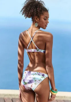 LASCANA Triangle-Floral Textured Triangle Bikini Top