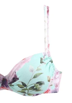 LASCANA Underwire-Floral Textured Underwire Bikini Top
