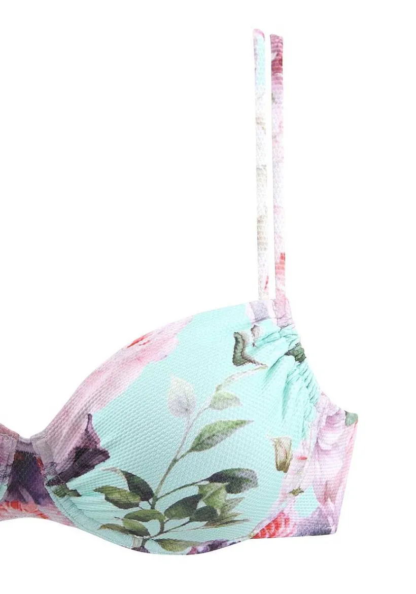 LASCANA Underwire-Floral Textured Underwire Bikini Top