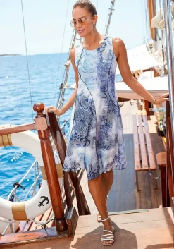 LASCANA Midi Dresses-Floral Tie-Dye Dress