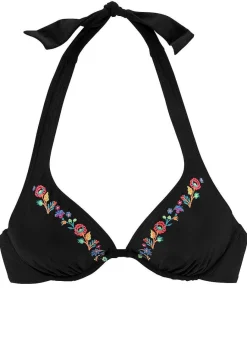 LASCANA Underwire-Floral Trim Underwire Bikini Top