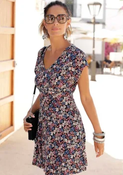 LASCANA Fall Dresses-Floral V-Neck Dress
