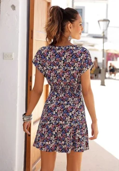 LASCANA Fall Dresses-Floral V-Neck Dress