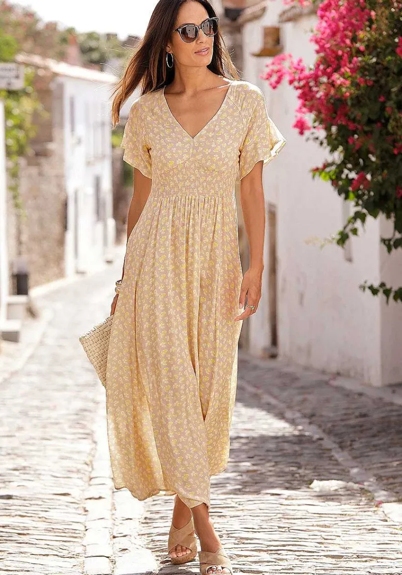 LASCANA Fall Dresses-Floral V-Neck Dress