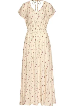 LASCANA Maxi Dresses-Floral V-Neck Maxi Dress