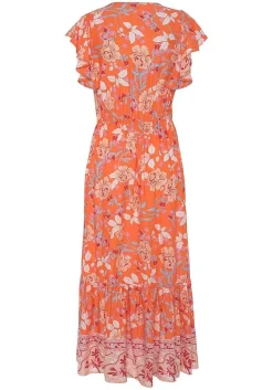 LASCANA Maxi Dresses-Floral V-Neck Maxi Dress