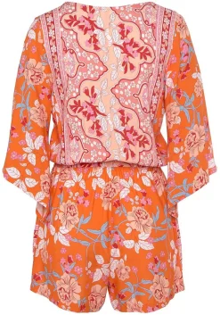 LASCANA Rompers-Floral Wrap Look Romper