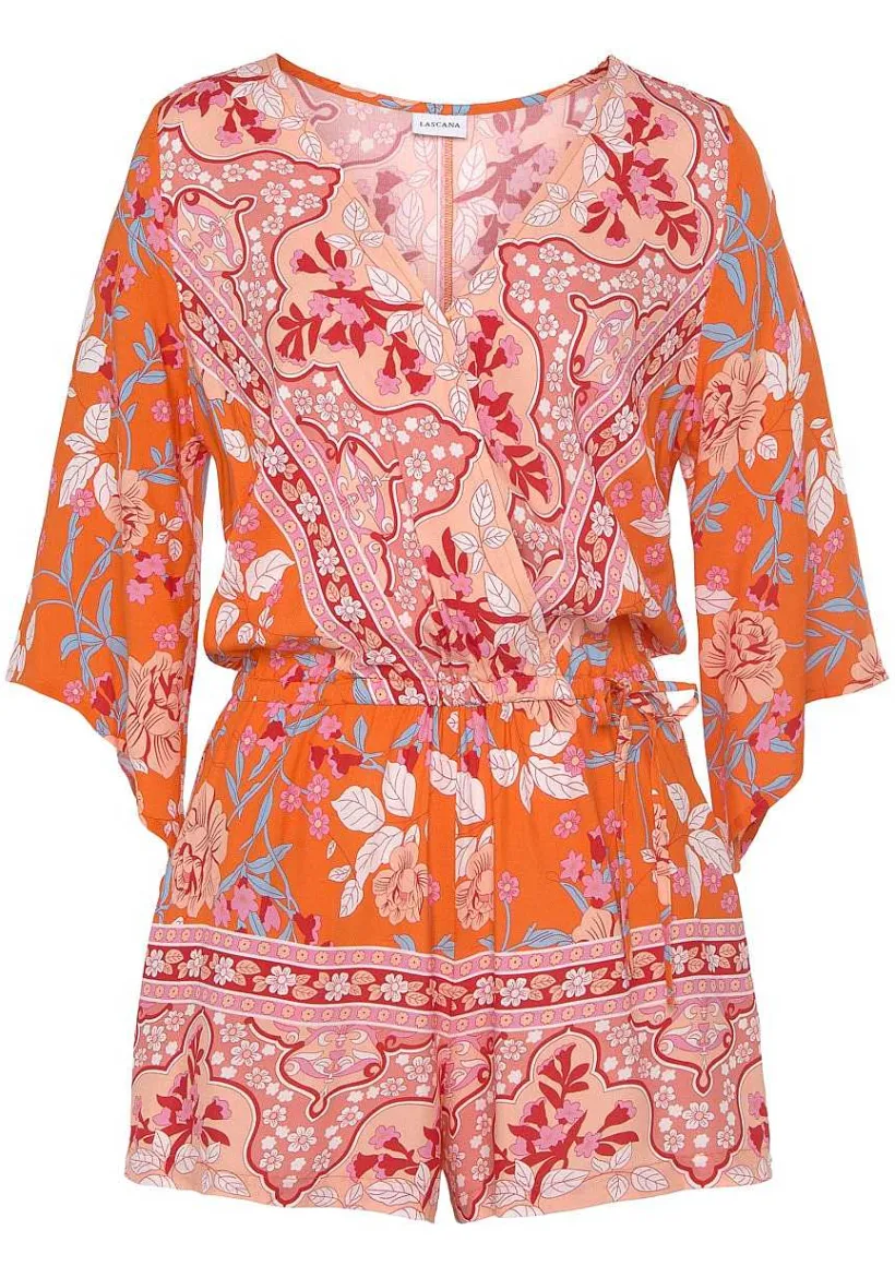 LASCANA Rompers-Floral Wrap Look Romper