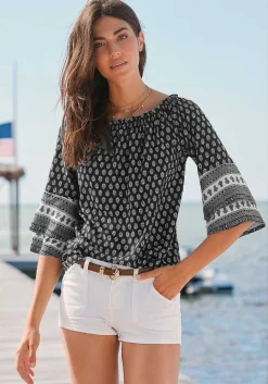 LASCANA Blouses-Flowy Carmen Top