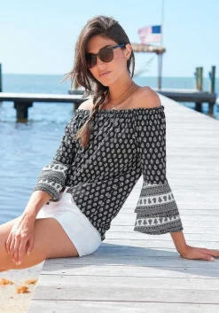 LASCANA Blouses-Flowy Carmen Top