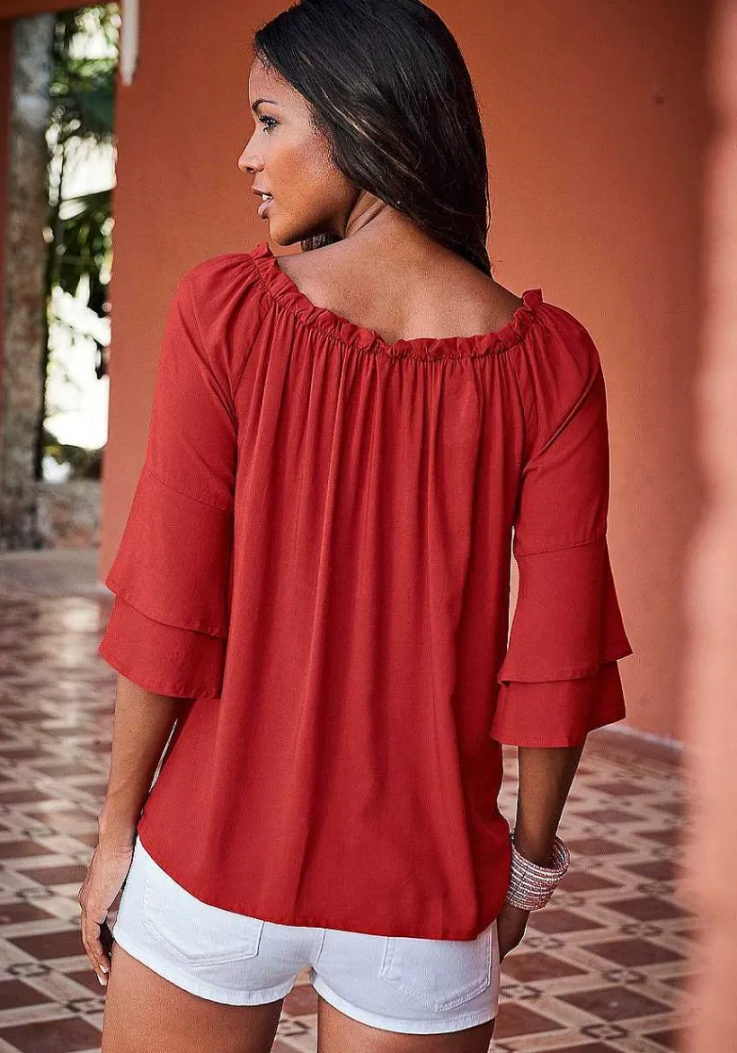 LASCANA Blouses-Flowy Carmen Top