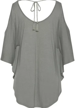 LASCANA Short Sleeve Tops-Flowy Cold Shoulder Top
